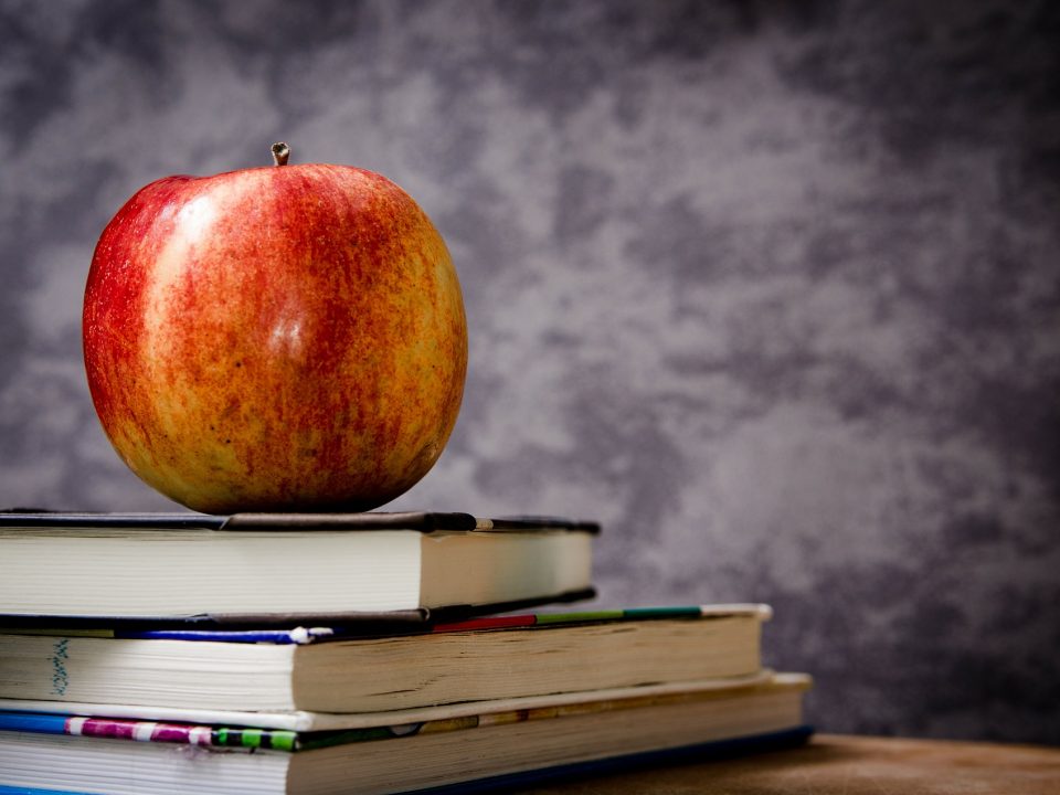 merenda a scuola, mela frutta fresca