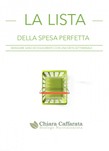 La lista della spesa perfetta e book nutrizionista cecina